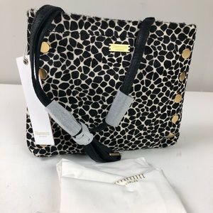 Hammitt Duke Dapple Calf Hair & Leather Purse Crossbody Bag NWT Brushed Gold